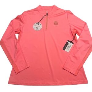 NWT Tail Long Sleeve Golf Shirt Whistling Straits Melon Punch Size L